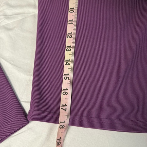 MOVE THEOLOGY CONTOUR LONG SLEEVE Top Medium Purple Polyester Spandex - Picture 5 of 5
